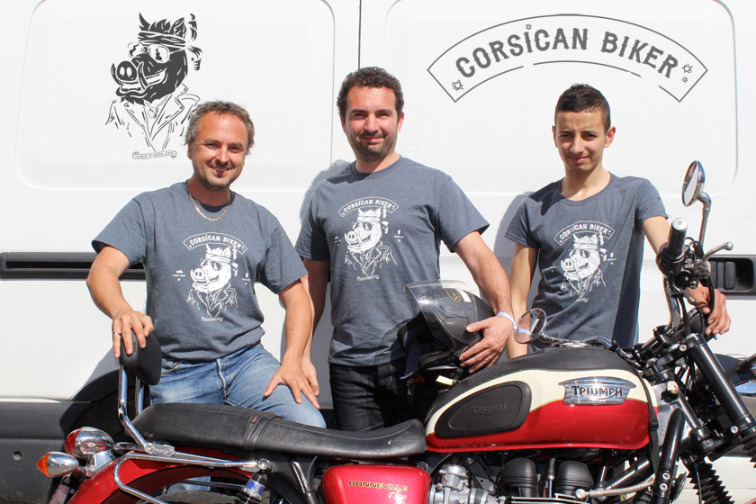 T-shirt Corsican Biker hommes